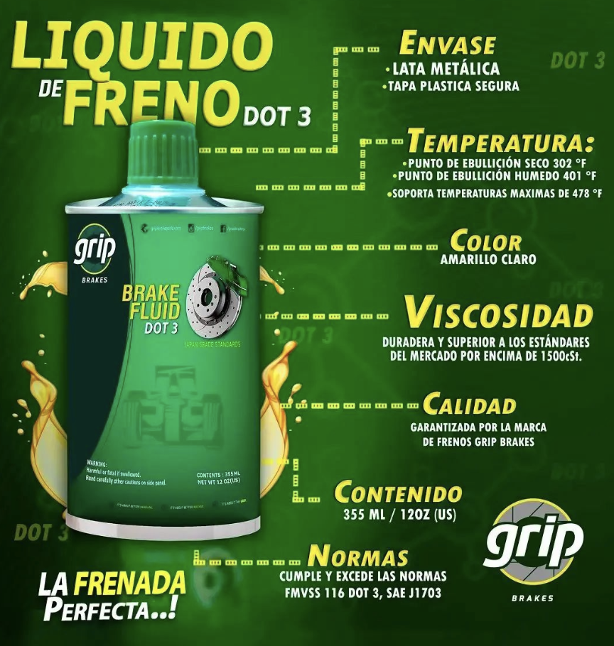 LIQUIDO FRENO GRIP DOT3
